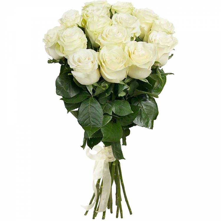 Букет из 15 элитных белых роз